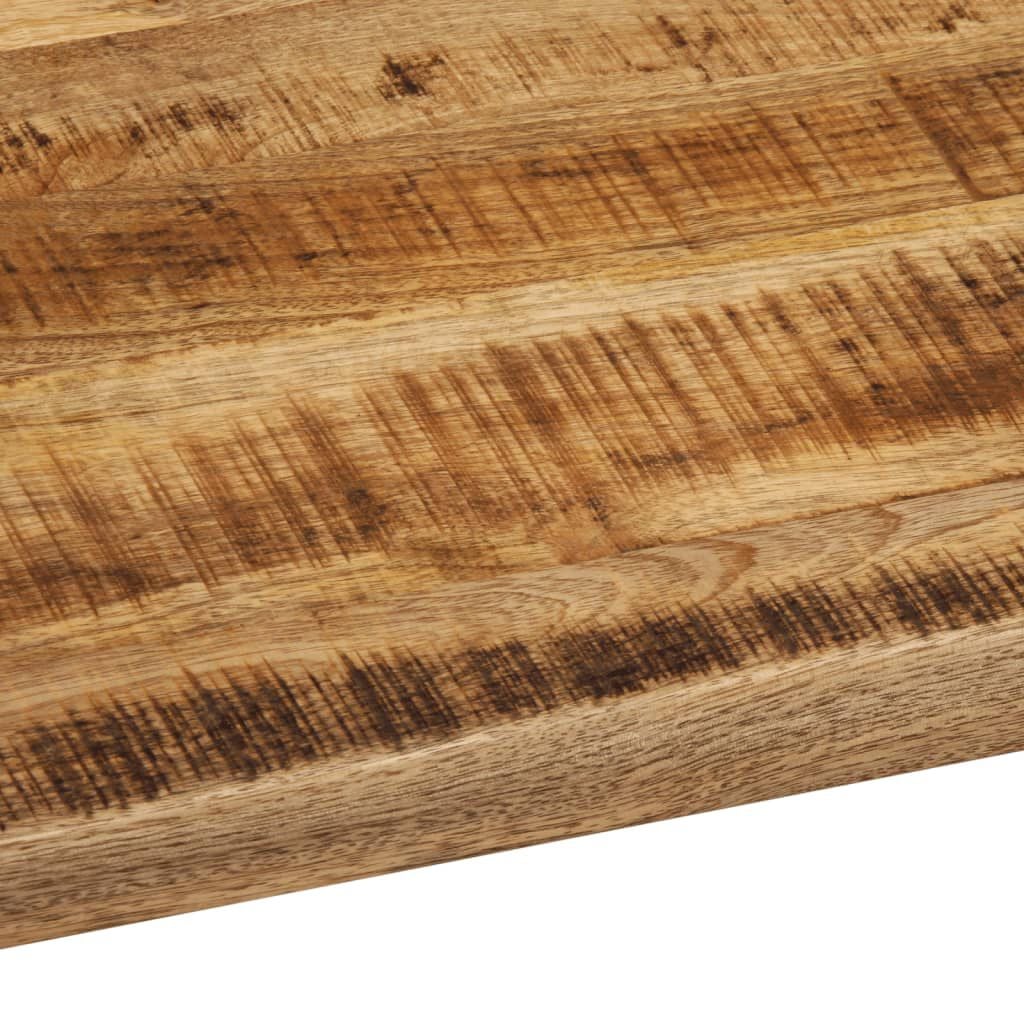 265238 - VIDAXL Sipërfaqe Tavoline 90x80x2,5 cm Dru i Masturbuar me Skaje Live, Mango e Ashpër