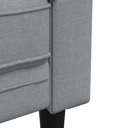 280273 - VIDA XL Divan Kolltuk Chesterfield, Ngjyrë Gri e Çelët, Pëlhurë