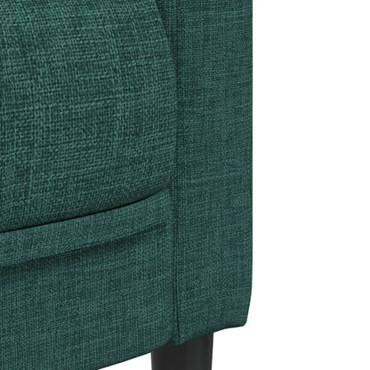 265260 - VIDA XL Divan 2-Vendësh, Material Jeshile i Errët