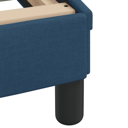265263 - VIDA XL Kornizë shtrati me kokë shtrati "Dover" Blu 140x190 cm Pëlhurë