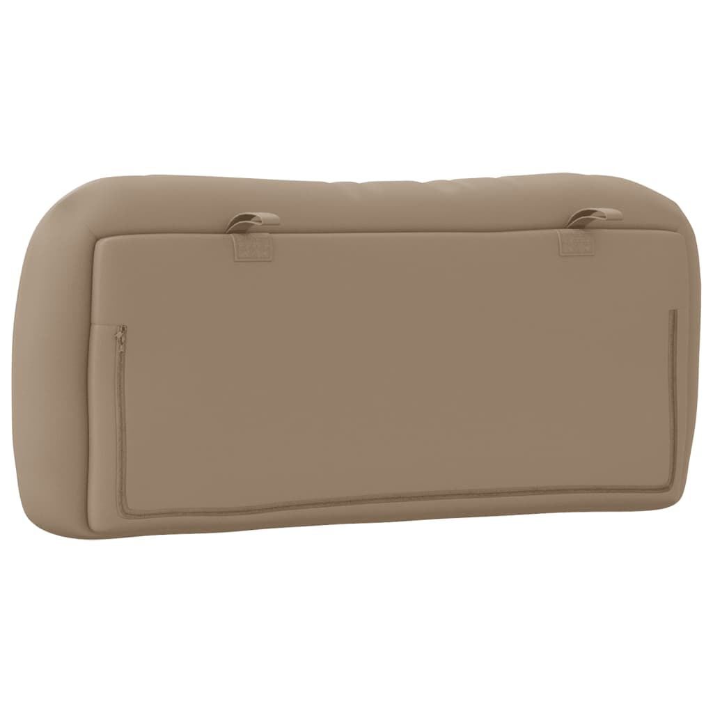 265269 - VIDA XL Jastëk për Kokën e Kreut "Hvar" Cappuccino 90 cm Lëkurë Artificiale