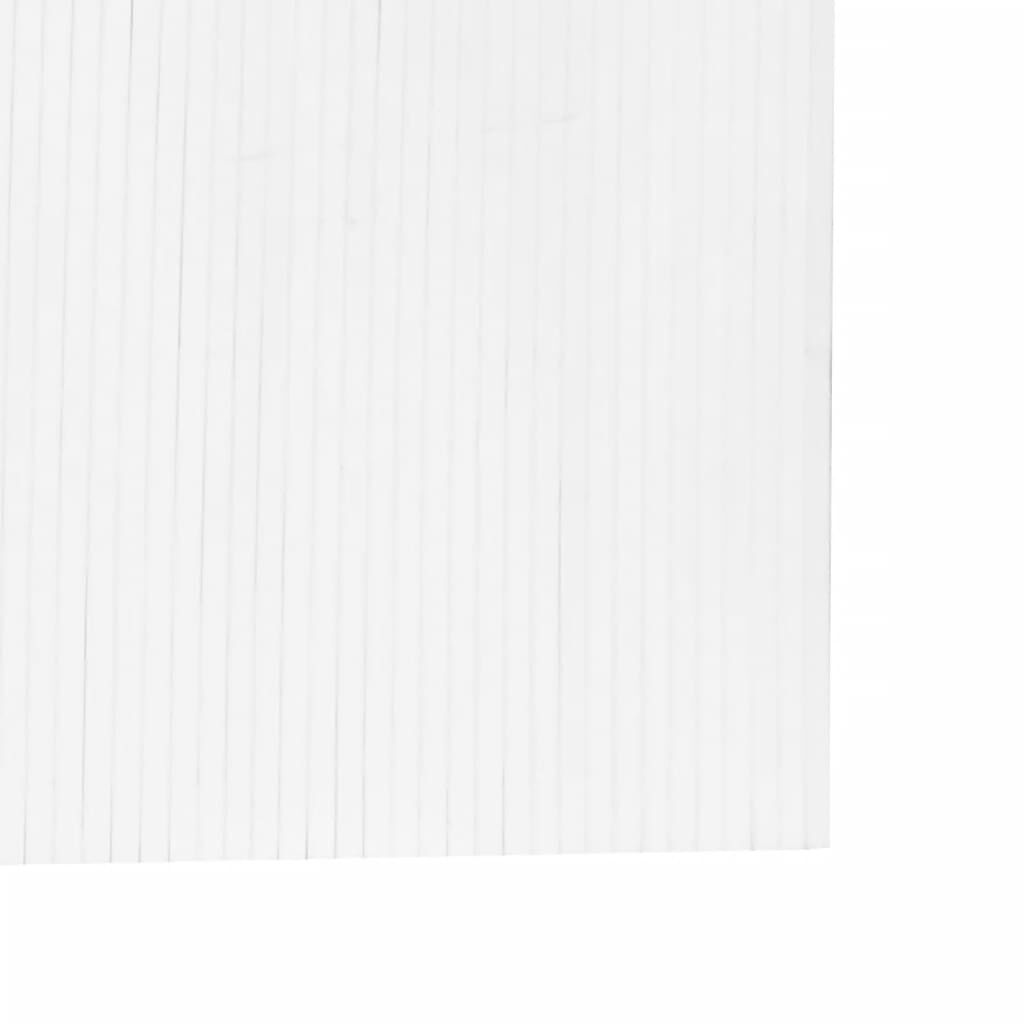 265275 - VIDAXL Ndarës Dhome i Bardhë Gjerësia 400 cm Lartësia 165 cm Bambu