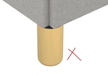 265278 - VIDAXL Kornizë shtrati pa dyshek, ngjyrë gri e celët 120x190 cm, material
