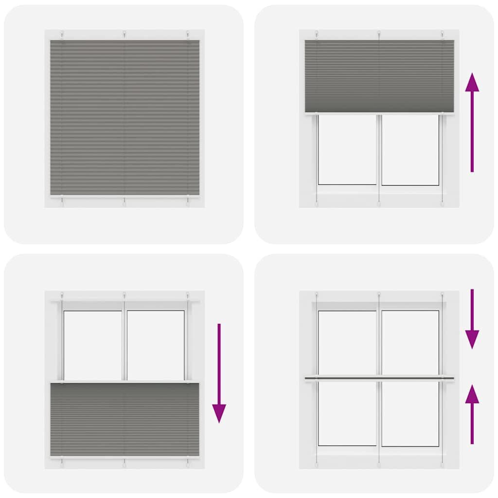 265312 - VIDAXL Perde e Plisuar Antracit 120x150 cm Poliester