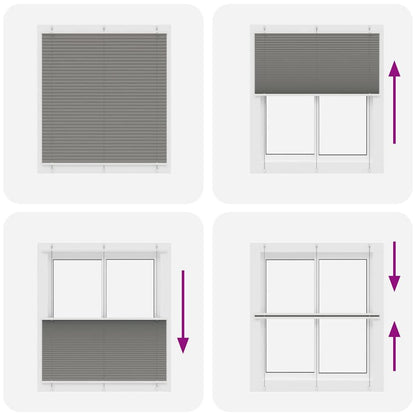265312 - VIDAXL Perde e Plisuar Antracit 120x150 cm Poliester