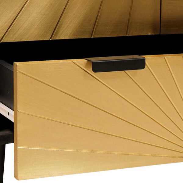 181626 - VIDAXL Dollapi Anësor Ndërrimi i Ngjyrave i Zi dhe i Artë, me Hapësirë Ruajtjeje, Madhësia 60x33.5x100 cm