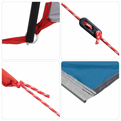 280384 - VIDA XL Karvan-Zelt për 5 Persona 410 x 275 x 245 cm Blu