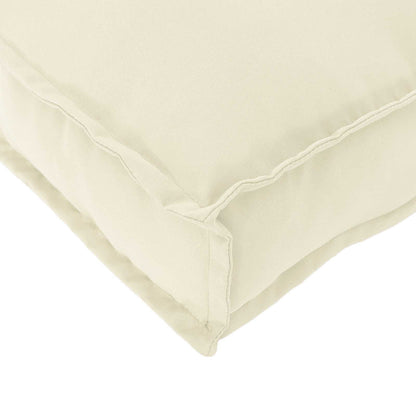 280389 - VIDA XL Jastëk Palete për Ulëse/Mbështetëse Shpine 120 x 60 cm Pëlhurë Oxford Ngjyrë Kremi