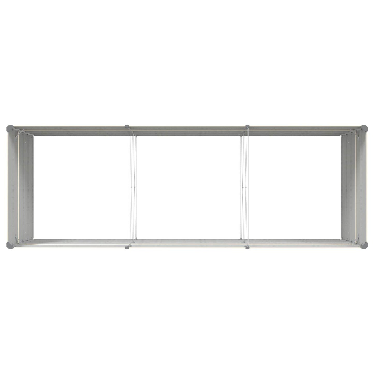 280440 - vidaXL Vazo Fildishi 290 x 100 x 75 cm Çelik i Galvanizuar