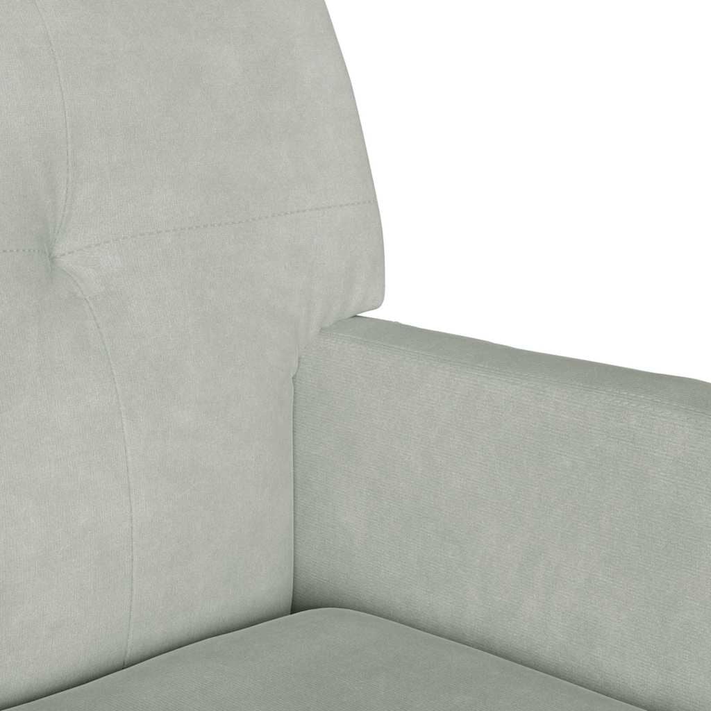 280445 - vidaXL Banc Chesterfield Gris clair 112 x 65,5 x 75 cm Velours