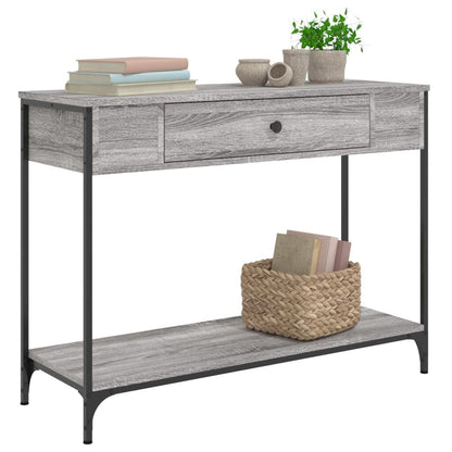 280556 - VIDAXL Tavolinë Konsole Gri Sonoma 100x34,5x75 cm Dru i Inxhinieruar
