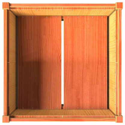 280566 - VIDA XL VAZO KOPSHTI NGJYRË DYLLI KAFE 70x70x70 cm DRU PISHE I FORTË