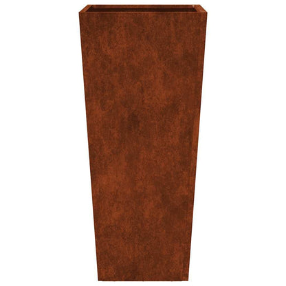280579 - VIDAXL Vazo Kopshti 2 copë 35x35x75 cm Çelik Rezistent ndaj Motit