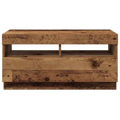 280587 - VIDAXL Kabinet TV me Drita LED Dru i Vjetër 80x35x40 cm Dru i Inxhinieruar