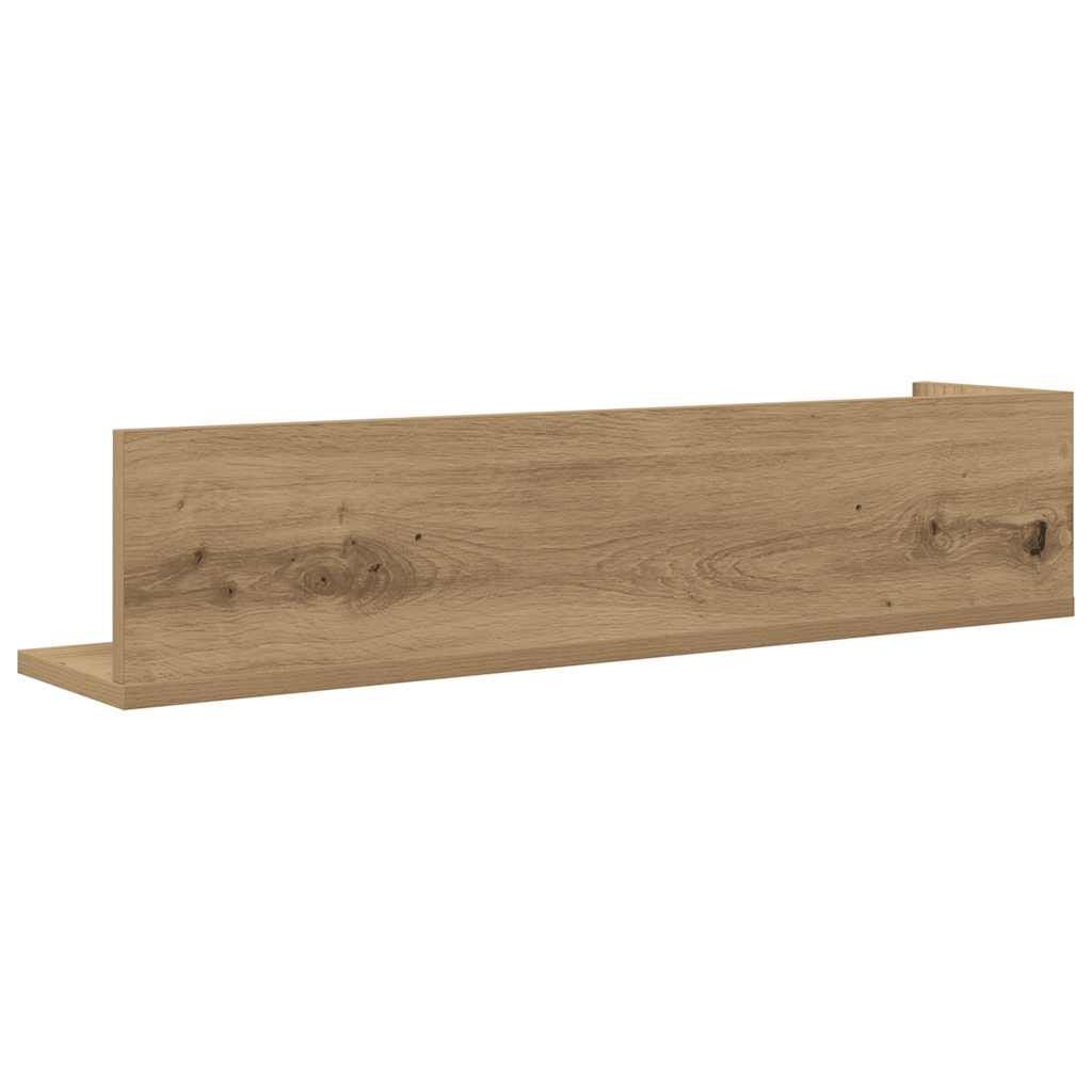 280598 - VIDAXL Rafte muri 2 copë Lisi Artizanal 75x16,5x16,5 cm Dru i Inxhinieruar