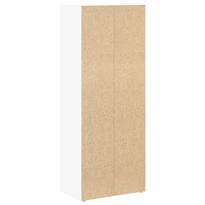 280599 - VIDAXL Raft librash i bardhë 40x24x102 cm Dru i projektuar