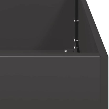 265542 - VIDAXL Vazo e zezë 280x80x40 cm celik