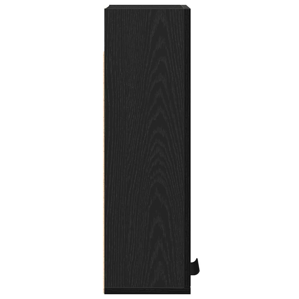 265549 - VIDAXL Dollap i montuar në mur, lisi i zi 32x20x67 cm, dru i përpunuar