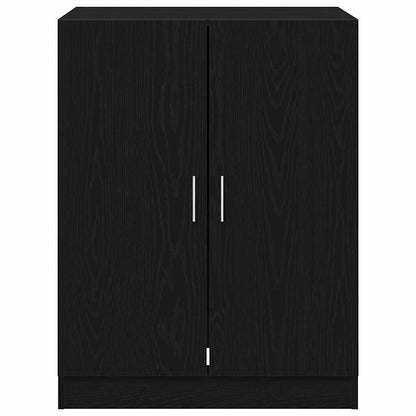 280622 - VIDAXL Dollap Lavatriceje Lisi i Zi 70,5x71,5x91,5 cm Dru i Inxhinieruar