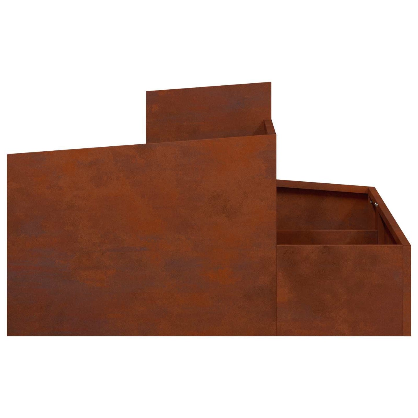 280651 - vidaXL Vazo Kopshti Kafe 80 x 80 x 50 cm Çelik i Rezistent ndaj Motit