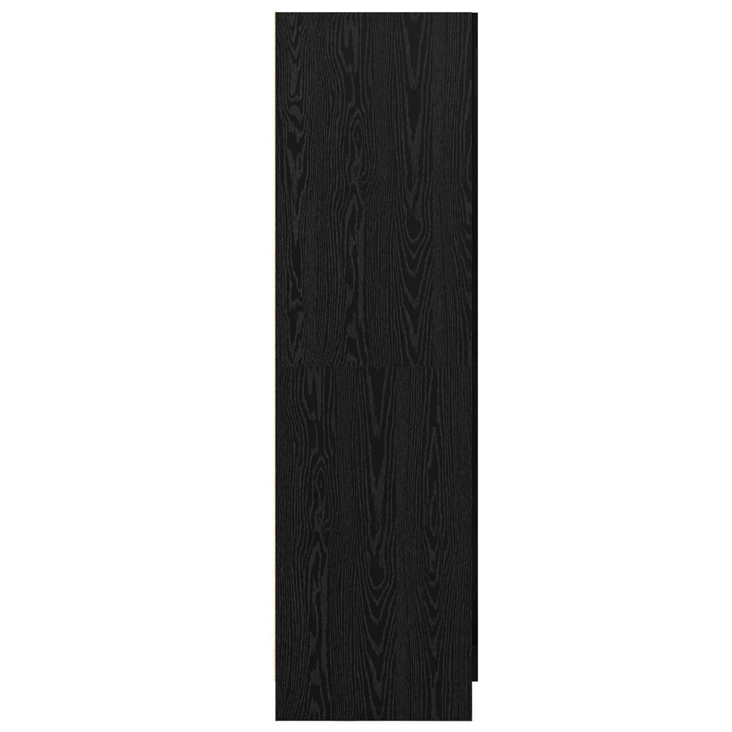 265586 - vidaXL Gardërobë Lisi e Zezë 82.5 x 51.5 x 180 cm Dru i Përpunuar