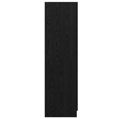 265586 - vidaXL Gardërobë Lisi e Zezë 82.5 x 51.5 x 180 cm Dru i Përpunuar