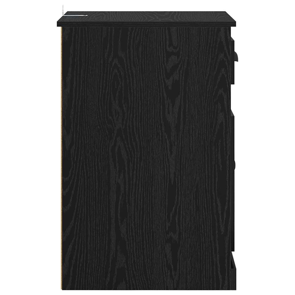 265611 - vidaXL Dollap Anësor Lisi i Zi 40 x 50 x 75 cm Dru i Përpunuar