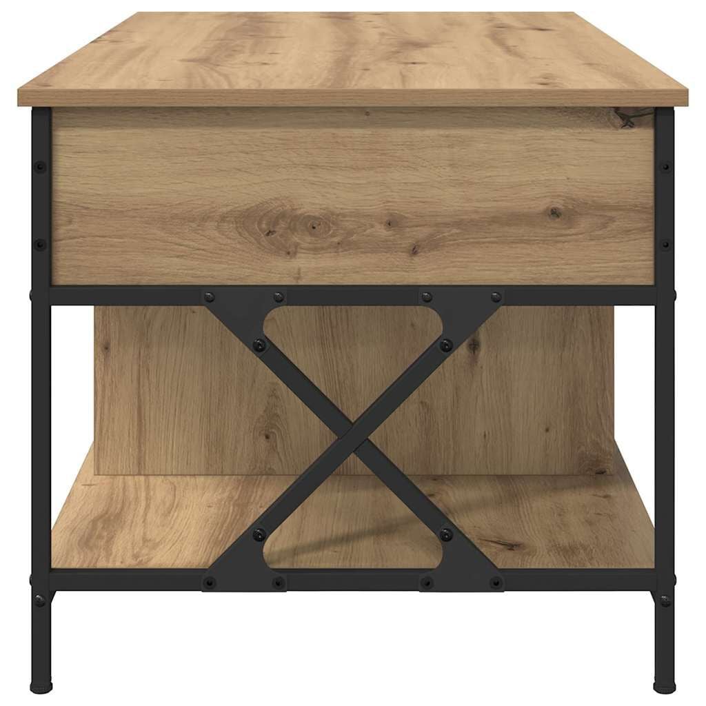 265617 - vidaXL Tavolinë Kafeje Artizanale Lisi 100 x 55 x 48.5 cm Dru i Inxhinieruar