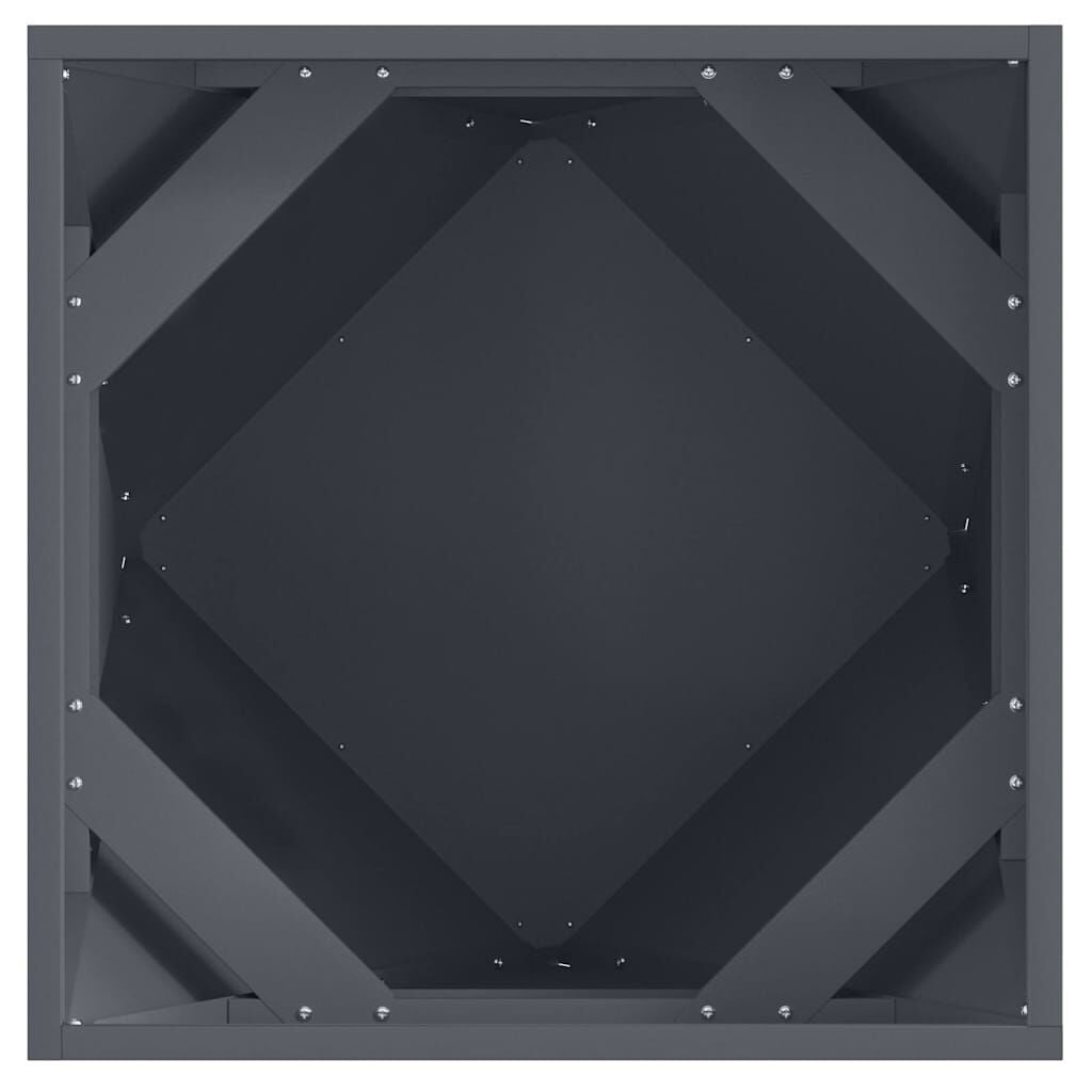 265618 - vidaXL Vazo me 2 copë Antracit 50 x 50 x 50 cm Çelik