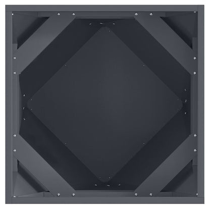 265618 - vidaXL Vazo me 2 copë Antracit 50 x 50 x 50 cm Çelik