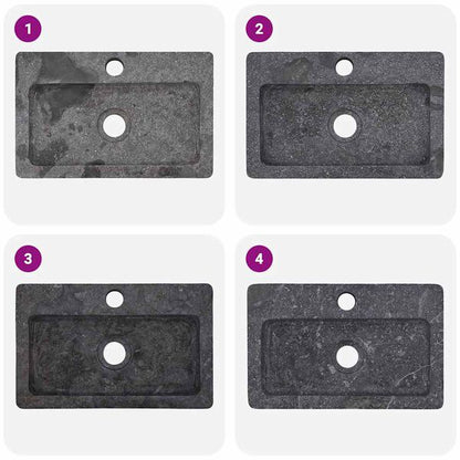 181637 - VIDAXL Lavaman i Montuar në Mur në Ngjyrë Gri, Materiali Mermer, Madhësia 38x24x6.5 cm