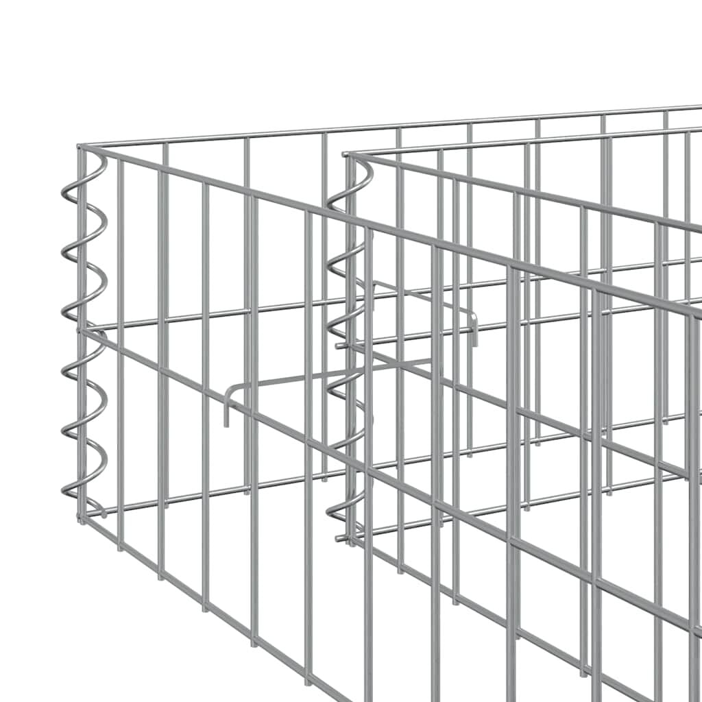 265022 - VIDAXL Shtretër i ngritur me gabion, Çelik i Galvanizuar, 200x100x20 cm