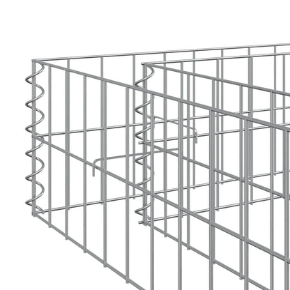 265022 - VIDAXL Shtretër i ngritur me gabion, Çelik i Galvanizuar, 200x100x20 cm