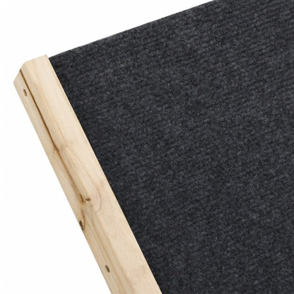 265052 - VIDAXL Rampë për Qen, Gri 100x40 cm, Dru i Masturbuar, Fir