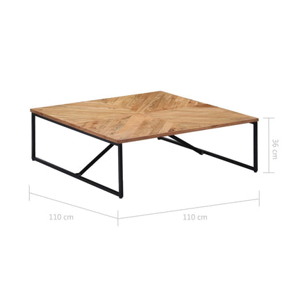 182020 - Tavolinë kafeje vidaXL 110×110×36 cm prej druri të fortë akacie