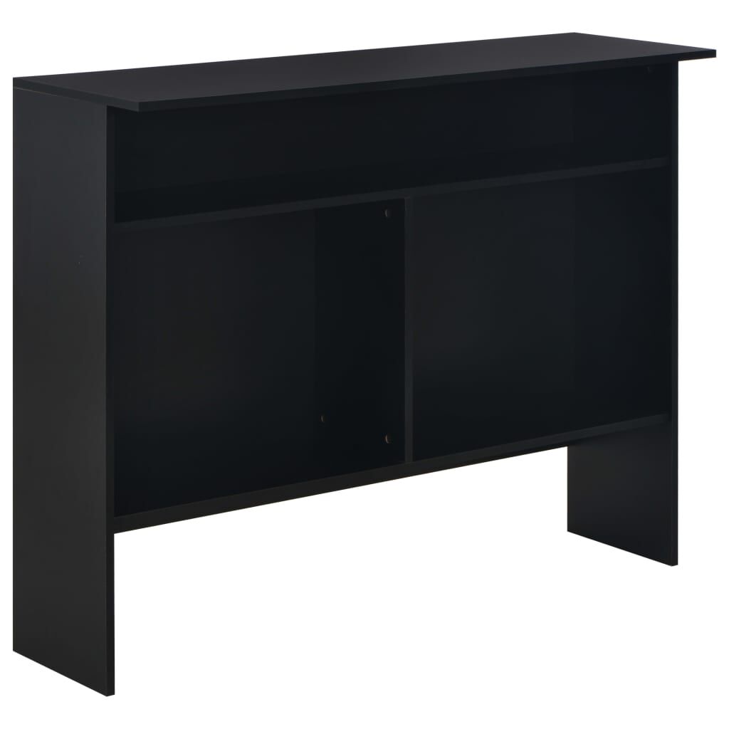 280069 - VIDAXL Tavolinë Bari me 2 Sipërfaqe Tavolinash E Zezë 130x40x120 cm