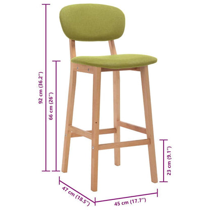 265079 - VIDAXL Karrige Bari 2 copë, Pëlhurë e Gjelbër