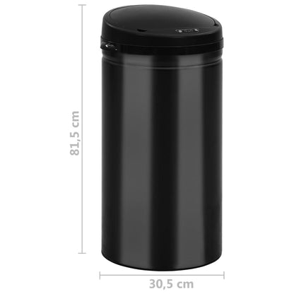 265145 - VIDA XL Kosh Plehrash Automatik me Sensor 50 L Çelik Karboni i Zi