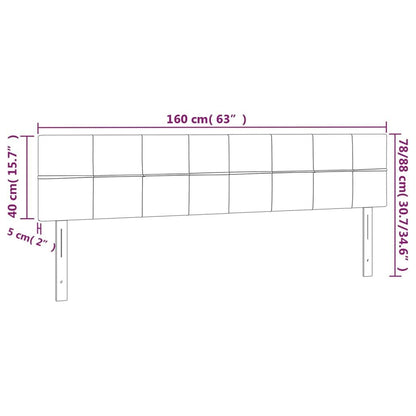 280168 - VIDA XL Koka e shtratit Rozë 160x5x78/88 cm, Kadife