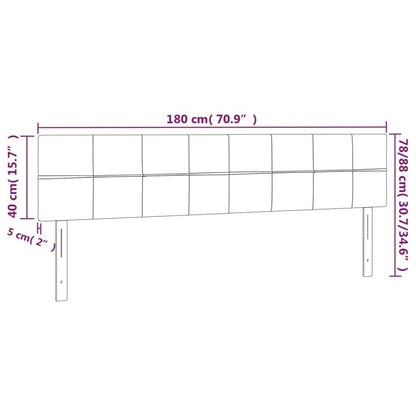 280169 - VIDA XL Kokë shtrati Gri e çelët 180x5x78/88 cm, Kadife