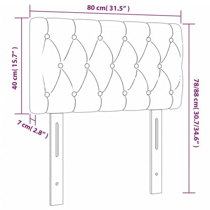 265164 - VIDA XL Kokë shtrati e zezë 80x7x78/88 cm Pëlhurë