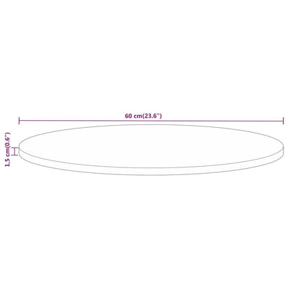 265230 - VIDAXL Sipërfaqe Tavoline Ø 60x1,5 cm e Rrumbullakët prej Druri të Masturbuar Mango