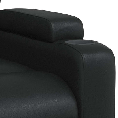 265255 - VIDA XL Karrige me mbështetëse prej lëkure artificiale e zezë
