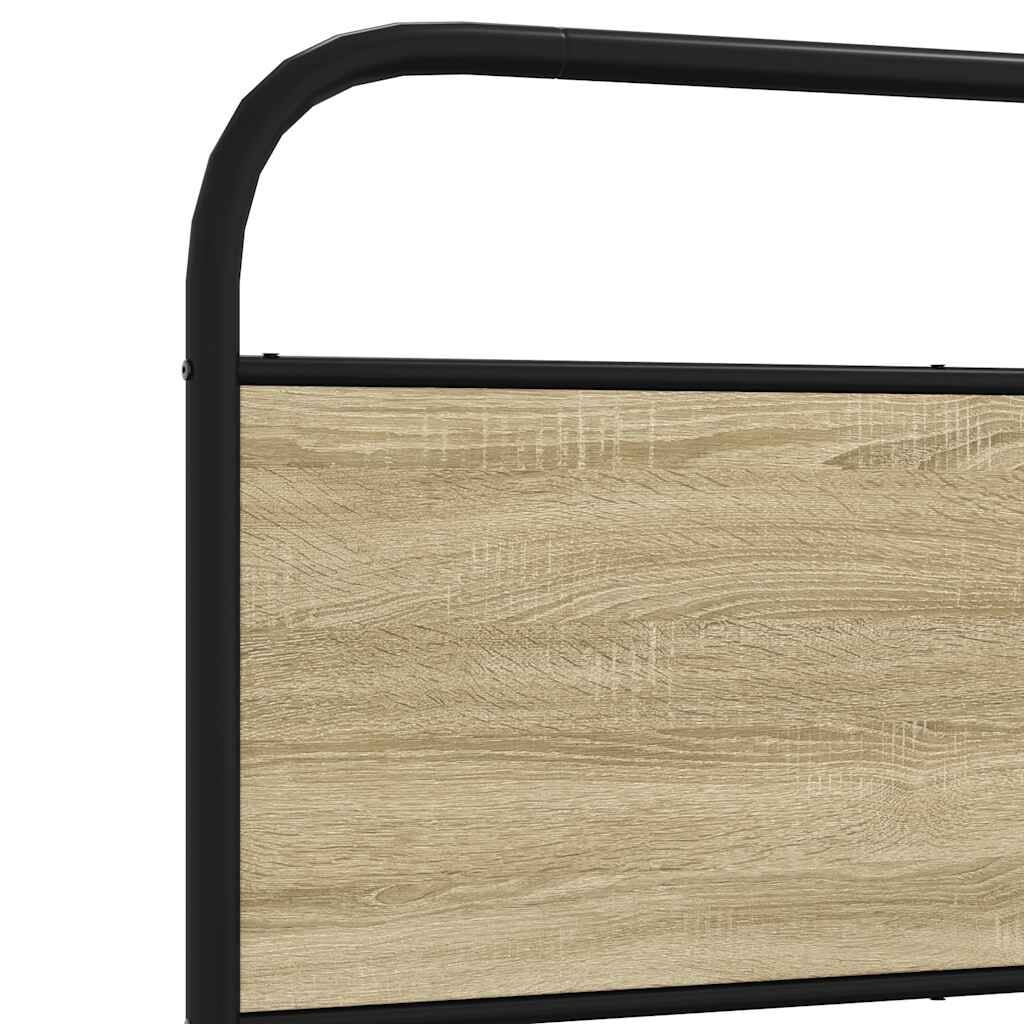 265327 - VIDA XL Kornizë shtrati pa dyshek 90x190 cm, dru i projektuar Sonoma Lis