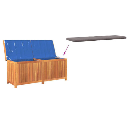 280369 - VIDAXL Kuti Jastëkësh për Jashtë 150x50x60,5 cm Dru i Masturbuar Akacie