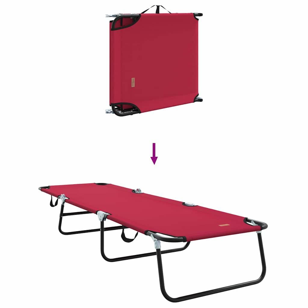 280399 - vidaXL Karrige e Palosshme e Ngjyrë e Kuqe 188 x 57 x 86.5 cm Poliester