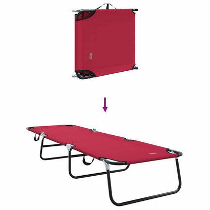 280399 - vidaXL Karrige e Palosshme e Ngjyrë e Kuqe 188 x 57 x 86.5 cm Poliester