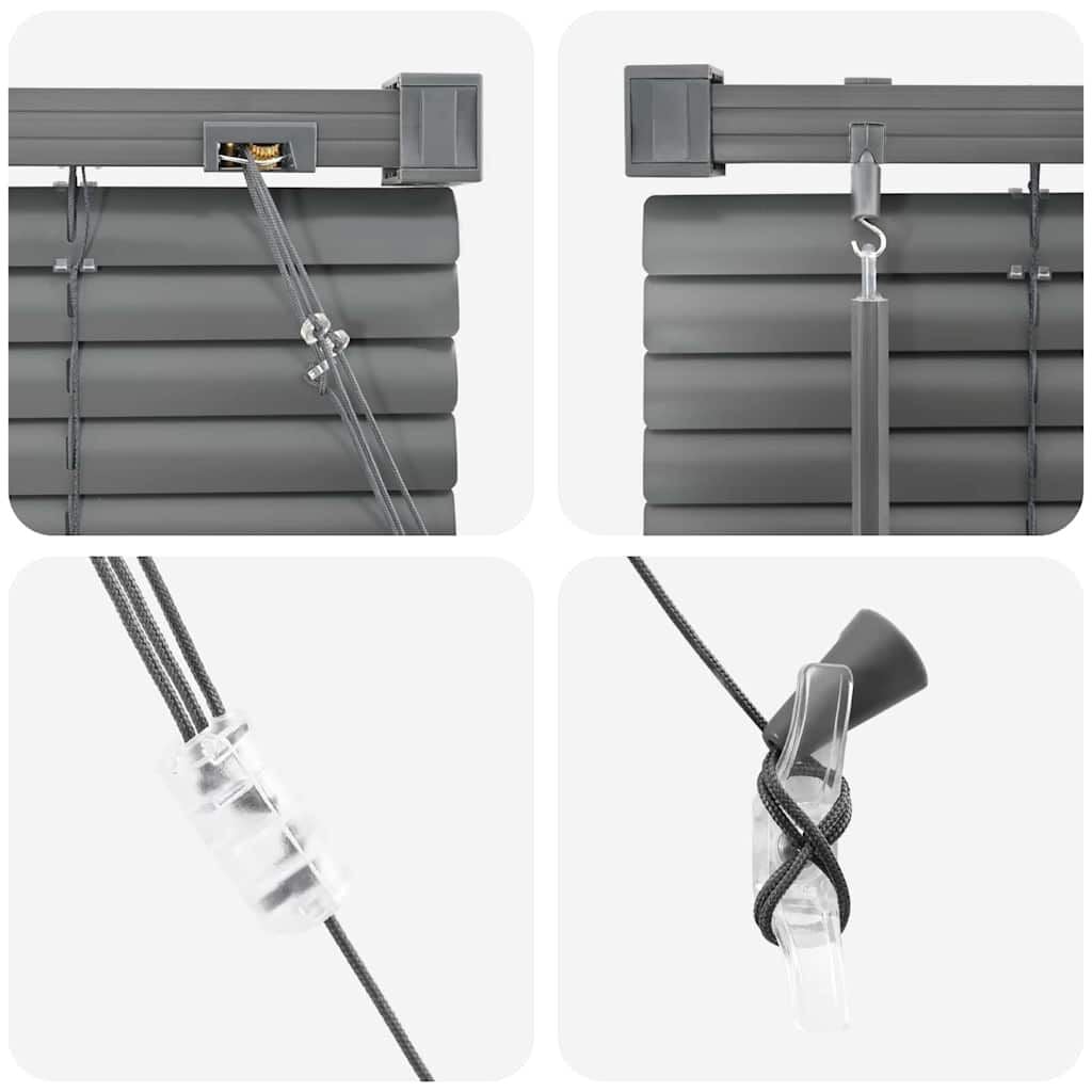 265360 - vidaXL Perde Gri të Errët 220x150 cm Alumini