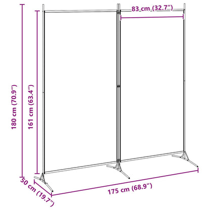 280479 - vidaXL Ndarëse Dhome me 2 Panele, Ngjyrë Bezhë 175 x 180 cm, Material