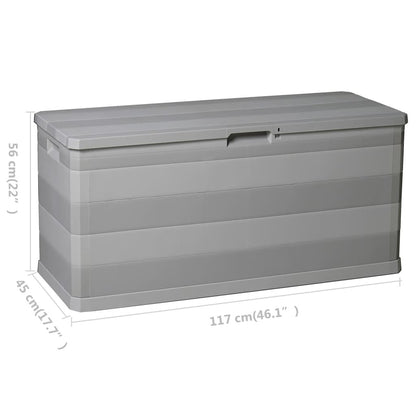 265412 - VIDAXL Kuti Ruajtjeje për Kopsht, Gri 117x45x56 cm